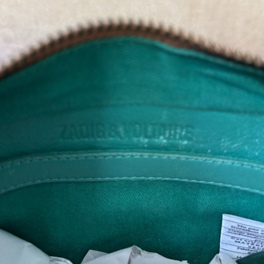 Auth. ZADIG & VOLTAIRE Genuine Python Quilted MINI Crossbody Clutch Bag - Picture 8 of 8